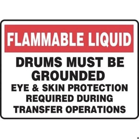 Accuform SAFETY SIGN FLAMMABLE LIQUID  DRUMS MHCM505VP MHCM505VP